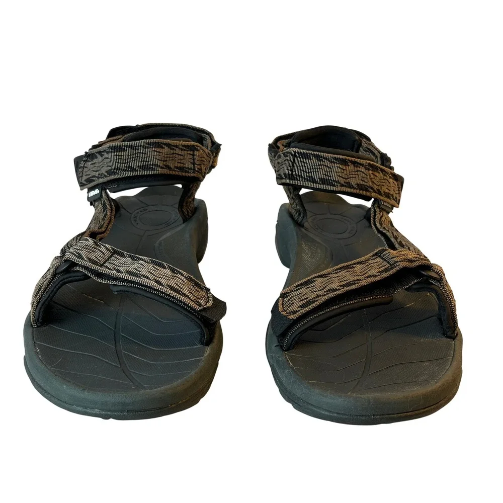 Teva Terra Fi 4 Mens 13 Black Brown Hiking Sport Sandals Shoc Pad 1001473